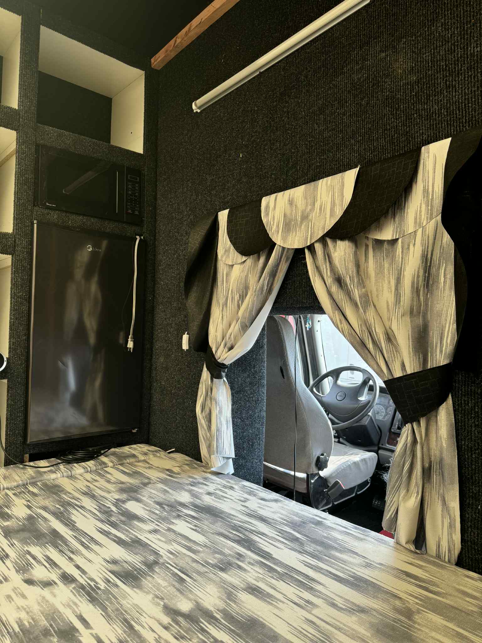 Box truck sleeper installation